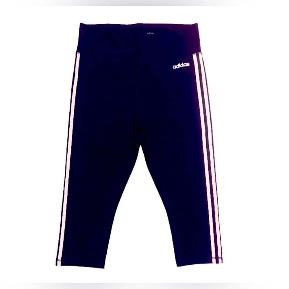 Adidas | Women's Design 2 Move 3/4-Length Black & White Tights | Size Large| NWT - Picture 10 of 11